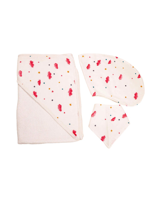 Pink Clouds Towel Set