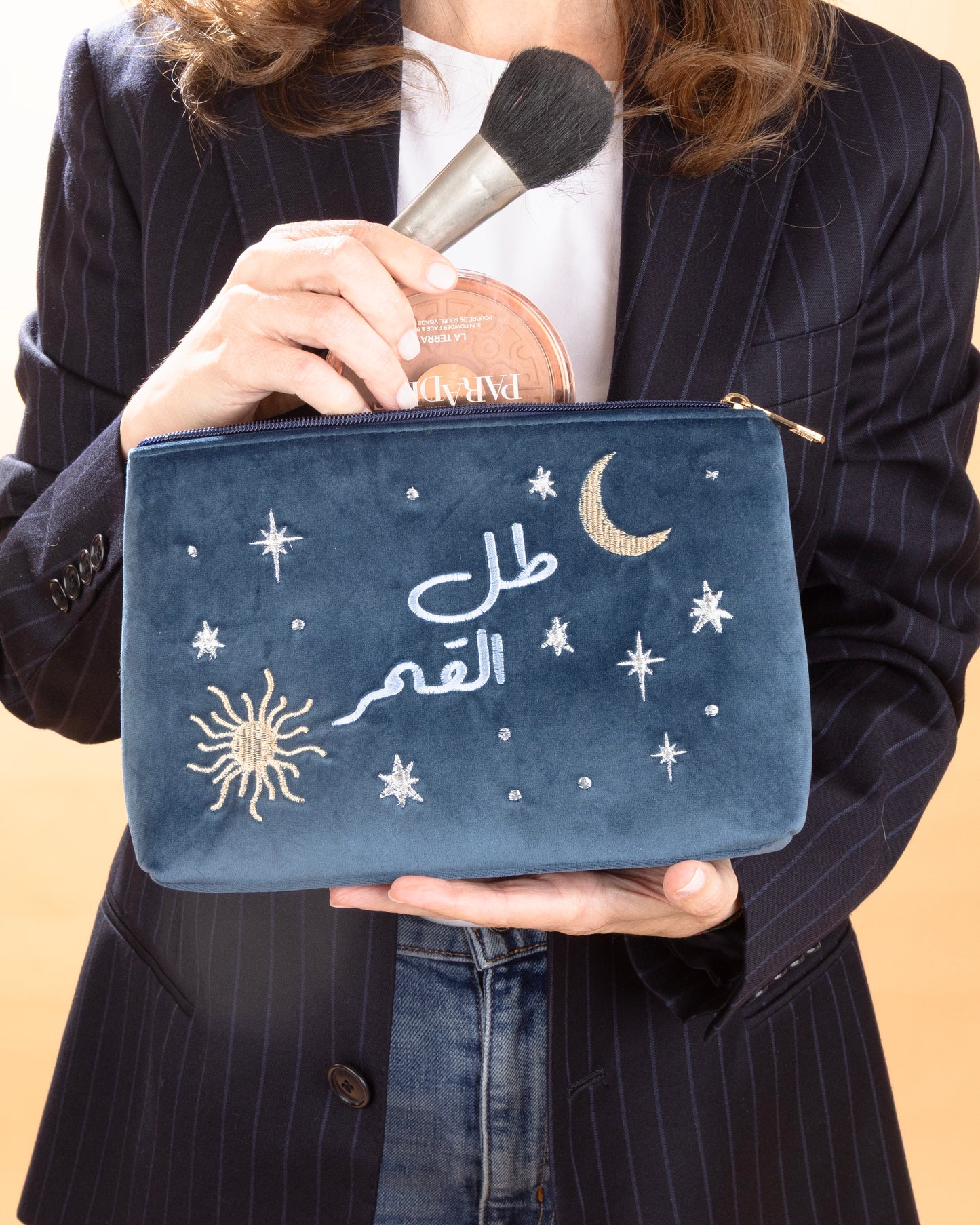 Velvet statement pouch