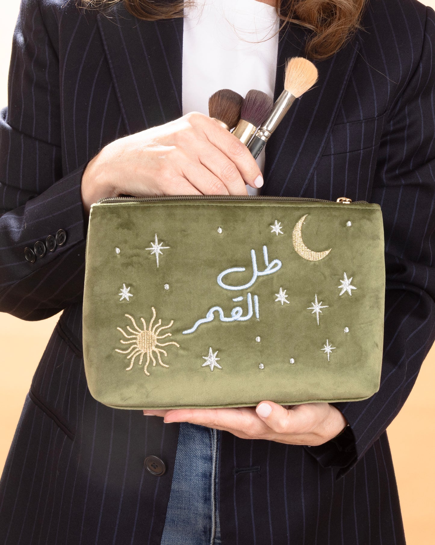 Velvet statement pouch