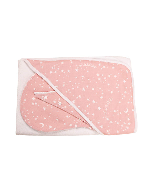 Pink Stars Towel Set