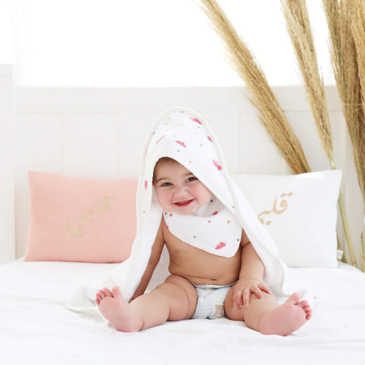 Pink Clouds Towel Set