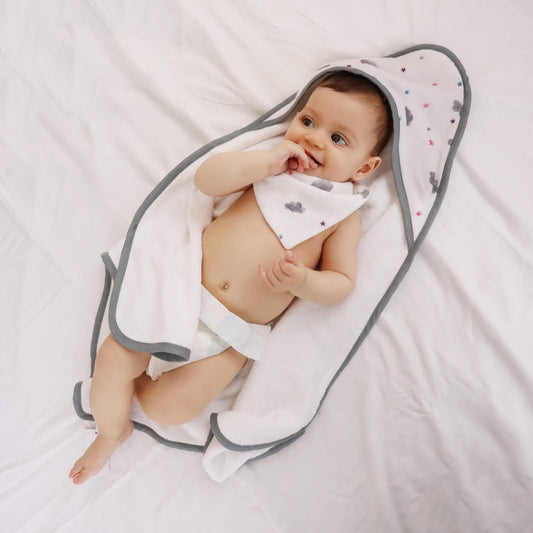 Grey Clouds Towel Set